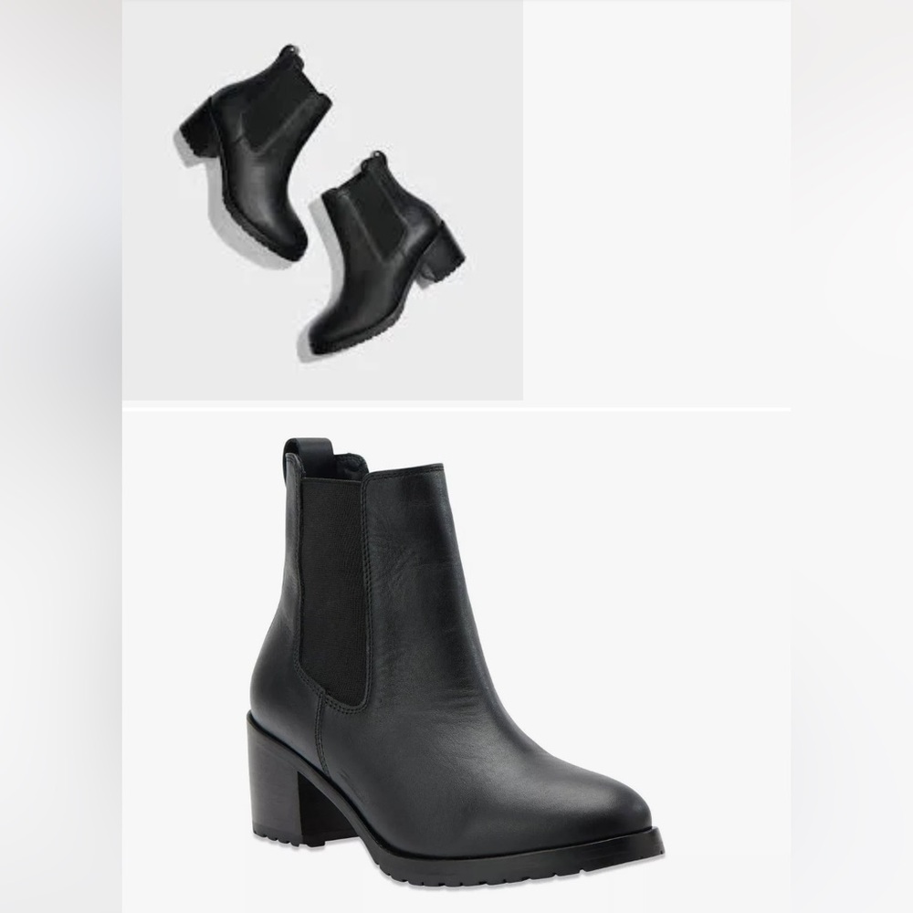 Nisolo Women's Ana Go-To Heeled Chelsea Boots Leather Ankle Booties Size 7 VGUC